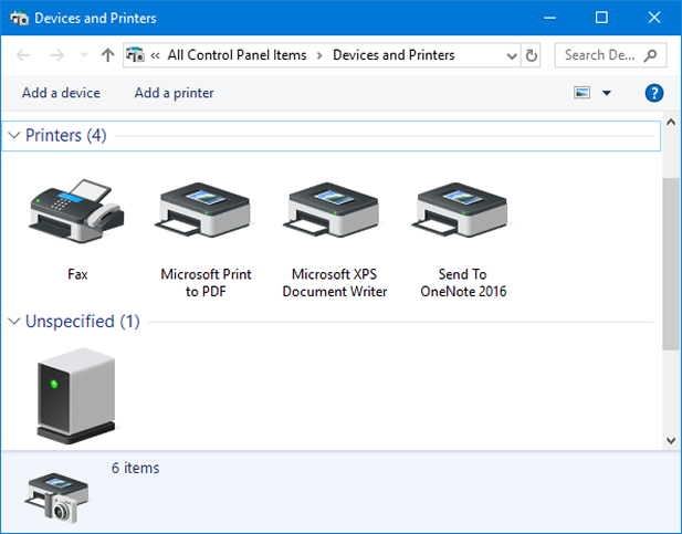 Offline printer troubleshooting screen